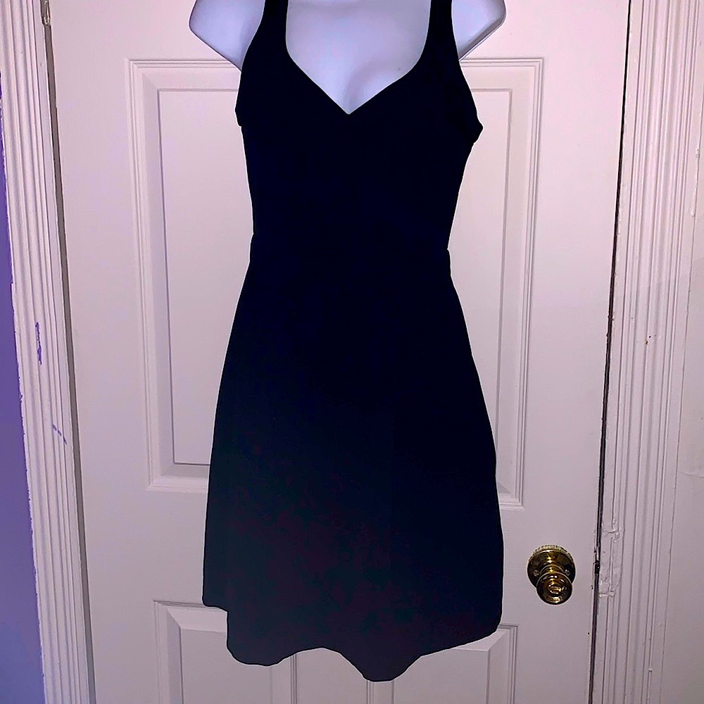 Cynthia Rowley (Anthropolgie) Midi Black Dress With Pockets